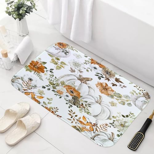 Sanzugh Cute Fall Pumpkin Bath Mat Rug by Sanzugh