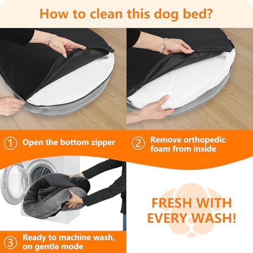 Dwanton Orthopedic Waterproof Large Dog Bed Sofa, Gel Memory Foam - Image 7