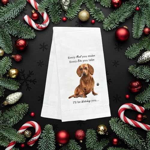 Red Dachshund Kitchen Towels - Image 3