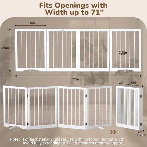 Free Standing Dog Gate Indoor, Foldable Dog Gate - Image 6