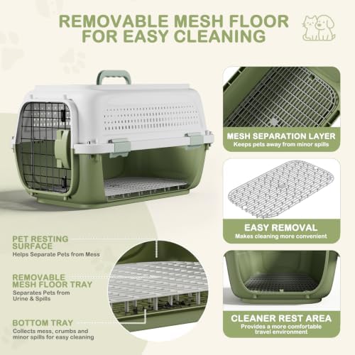 22.5" Hard Shell Cat Carrier, Pet Carrier - Image 7