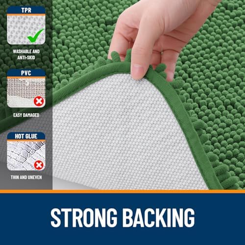 OLANLY Large Bathroom Rugs 40x32, Extra Soft Absorbent Chenille Bath Rugs - Image 6
