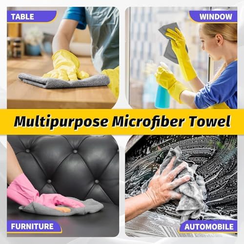 Microfiber Cleaning Cloth, 100 Pack Cleaning Rags Microfiber Towel Bulk - Image 7
