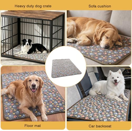 48" Airy Dog Crate Mat, Machine Washable Soft Kennel Pad - Image 6