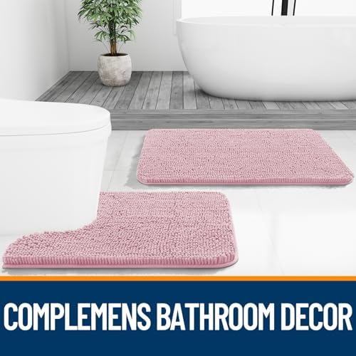 OLANLY Bathroom Runner Rugs 44x24, Extra Soft Absorbent Chenille Bath Rugs - Image 7