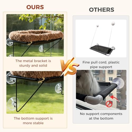 Cat Window Perch, Cordless Cat Hammock Window Seat - Image 7