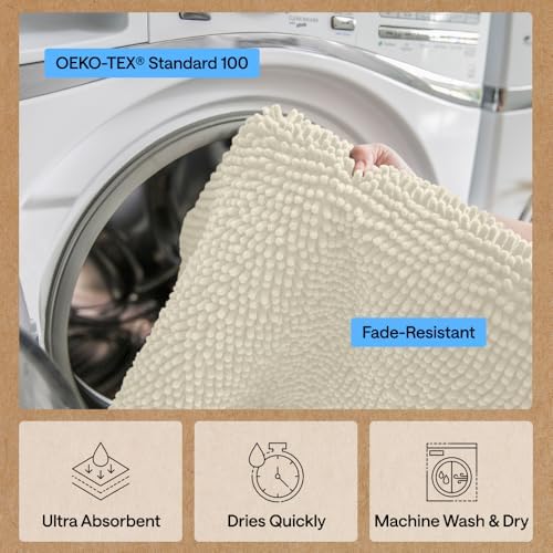 GORILLA GRIP SoakSTOPPER Dog Door Mat, Machine Wash and Dry, 30x20 Cream - Image 6