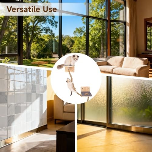 Cat Ladder with 7.5 ft Hemp Rope, Suction Cup Hanging Cat Bed, Space Saving Cat - Image 5
