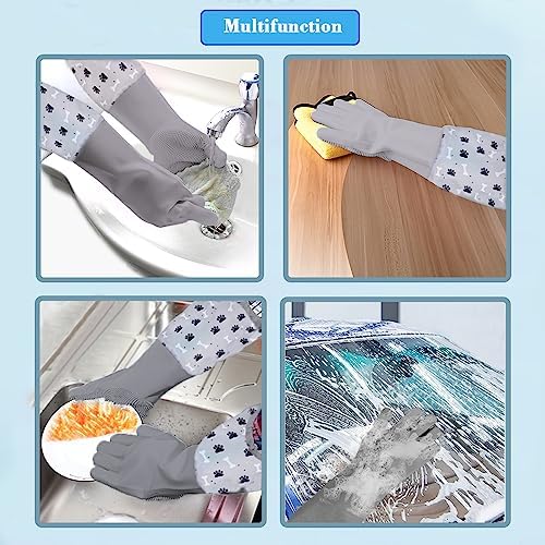 Pet Grooming Gloves Pet Hair Remover Cat, Dog Washing Gloves Silicone Heat - Image 6