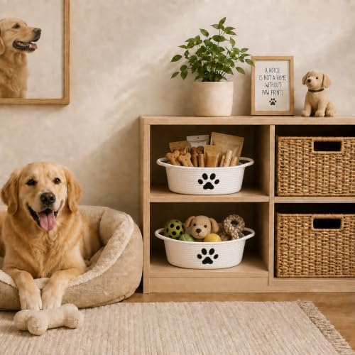 ABenkle Small Woven Dog Toy Basket - Image 7