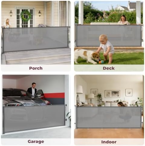 96" Retractable Baby Gate, Long Mesh Dog Gate - Image 6