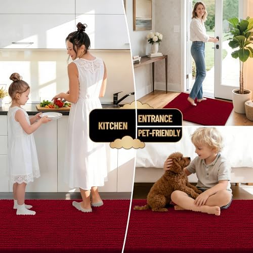 OLANLY Thick Chenille Small Bathroom Rugs 24x16, Absorbent Bath Mat - Image 6