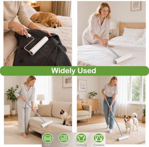 10 Inch Lint Roller Refills, 4 Rolls 240 Sheets - Image 6