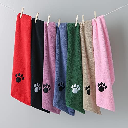 Bone Dry Pet Grooming Towel Collection Embroidered Absorbent Microfiber Drying - Image 7