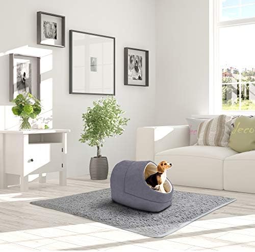Self Warming Burrow Cat Bed, Washable Pet Hideway House - Image 7