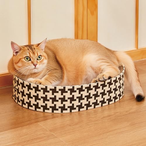 2-in-1 Cat Scratcher Cardboard Bed, Round Cat Scratching Pad Bowl - Image 6