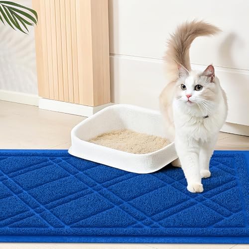 Smiry Cat Litter Box Mat 47x32, Non-Slip Water Resistant Litter Trapping Mat - Image 7