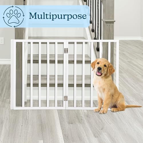 PETMAKER Pet Gate, 3 Panel Freestanding Dog Gate Indoor, 54” x 24” - Image 6