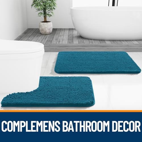 OLANLY Bathroom Runner Rugs 59x24, Extra Soft Absorbent Chenille Bath Rugs - Image 7