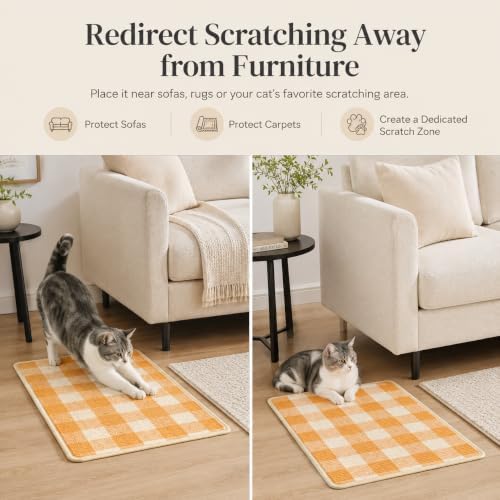 Cat Scratcher Mat, Natural Sisal Cat Scratch Pad - Image 7