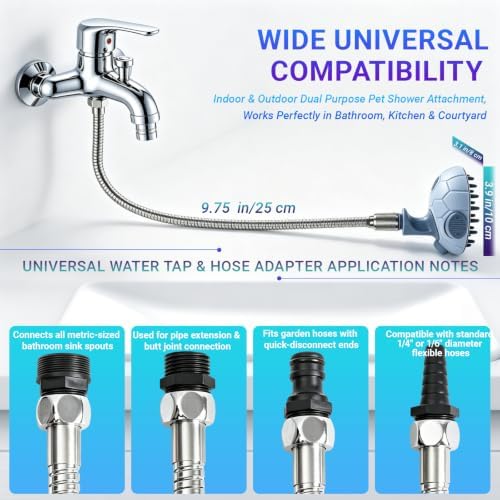 Multifunctional Dog Shower Attachment, Dog Bath Brush - Image 6