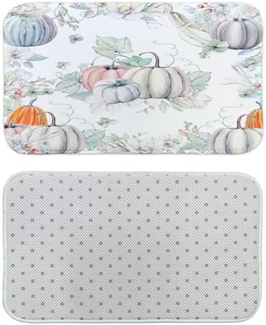 Sanzugh Fall Teal Pumpkin Bath Mat Rug - Image 3