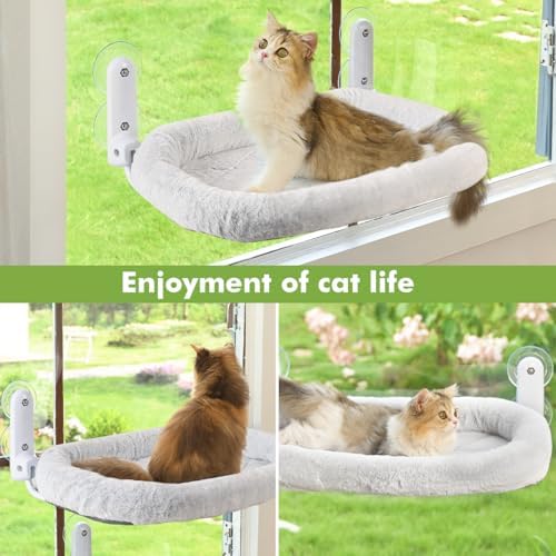 Zoratoo 2PC Cat Window Perch, Foldable & Cordless Cat Hammock - Image 7