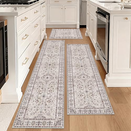 Wshable Runner Rug, Rugs for Hallway 3x10 Beige Carpet - Image 7