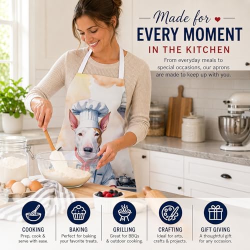 Caroline's Treasures Bull Terrier The Chef Apron Cooking Kitchen Server Baking - Image 6