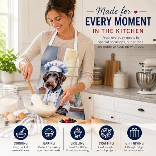 Caroline's Treasures German Wirehaired Pointer The Chef Apron Cooking Kitchen - Image 6