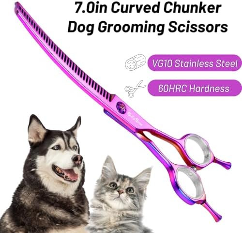 Professional 7" VG10 Curved Thinning Shears - Image 7