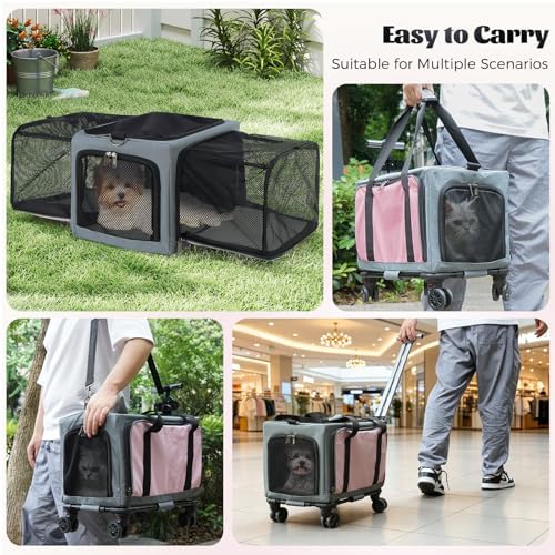 3-Sided Expandable Rolling Pet Carrier - Image 7