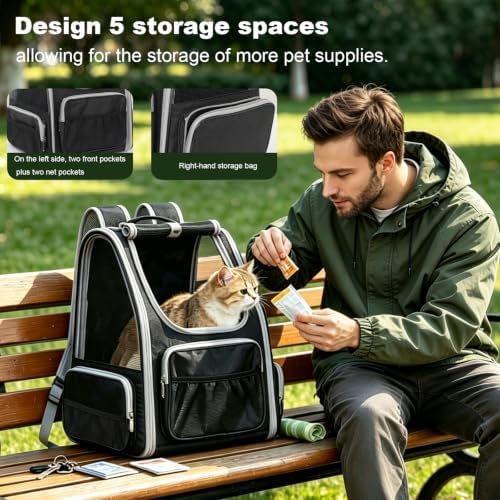 Cat Backpack Carrier Breathable Pet Travel Bag - Image 7