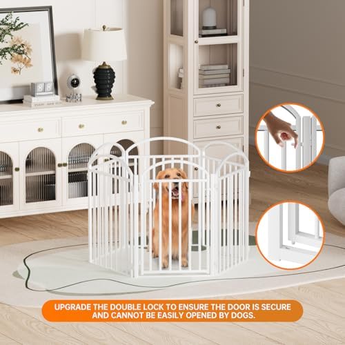 SNUOWU 6 Panels Full Matel Freestanding Dog Gates - Image 6