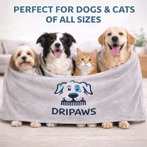 Microfiber Dog Towel for Drying Dogs, Super Absorbent Soft Pet Grooming Towel - Image 6