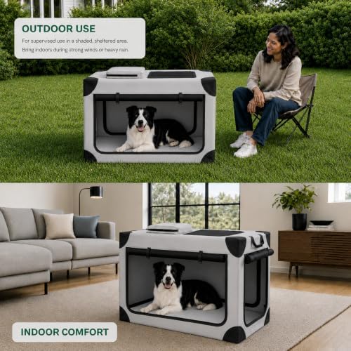 36 Inch Collapsible Soft Dog Crate, Travel Kennel - Image 7