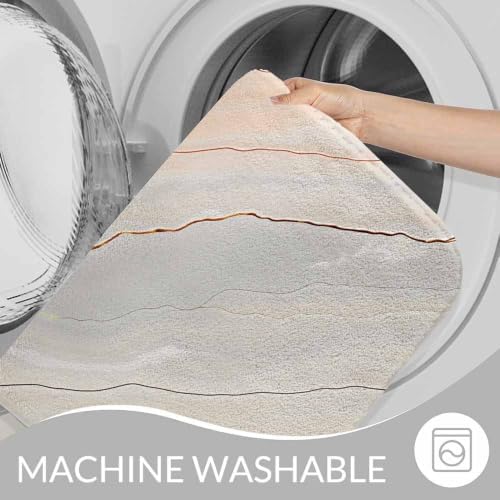 Marble Bath Mat for Bathroom Light Marble Texture Stone Rock Floor Grey Pink - Image 7