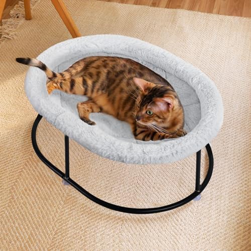 Zoratoo Elevated Cat Hammock, Fluffy Cuddle Cat Bed - Image 7