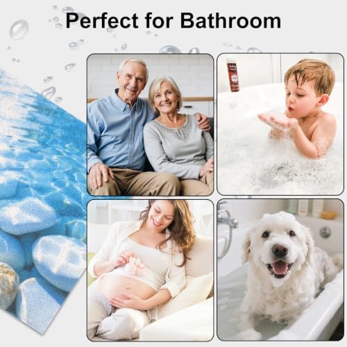 Square Shower Mat, Yonala 36 x 36 Inch Stylish Non Slip Shower Mats - Image 7