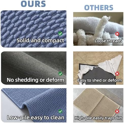 TYUU Bathroom Rugs Non Slip Washable, Super Absorbent Thin Bath Mat Small Quick - Image 6