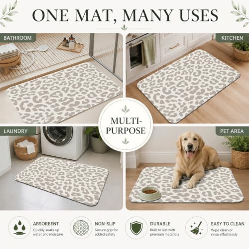 Natural Diatomaceous Earth Bath Mat, Ultra Thin Quick Dry Floor Rug - Image 7