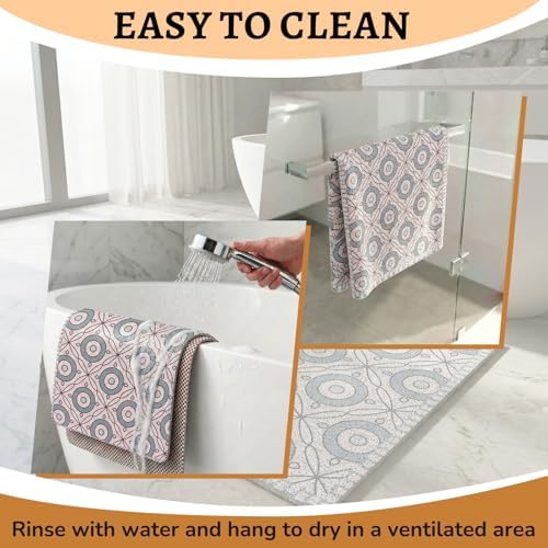 Square Non Slip Shower Mat, Loofah Shower Mats - Image 6