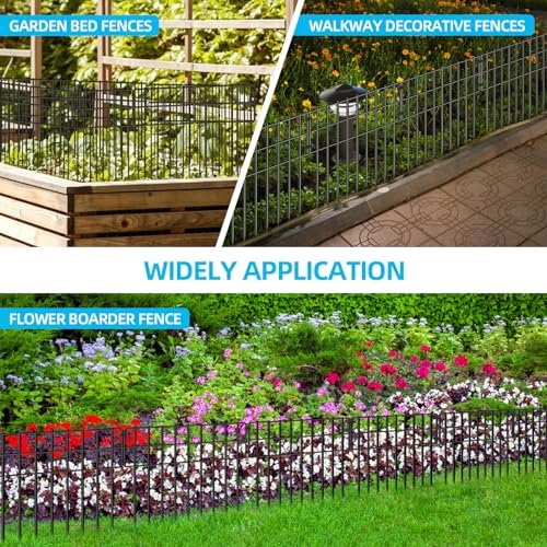 25 Panels Garden Fencing Animal Barrier, 17in X 27ft Dog Dig Fence Barrier - Image 7