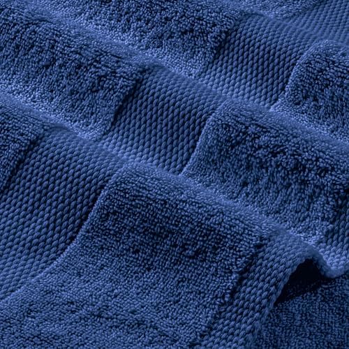 Navy Bath Towel Set of 6 - Image 7