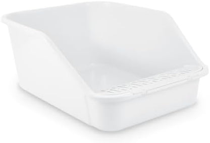 Large Cat Litter Box with High Sides, Cat Litter Pan by LoopTime
