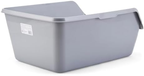 So Phresh by Petco Scatter Shield High-Back Litter Box Grey X-Large 24" L X 18" - Image 4
