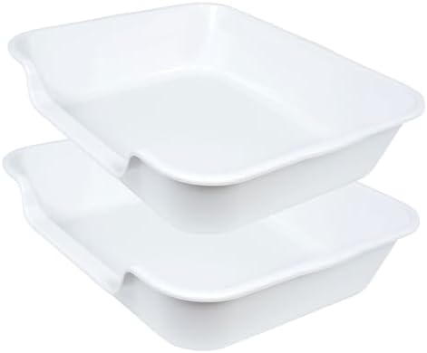 Extra Large Low Entry ABS Cat Litter Box, 2 Pack by Ying+Tutu
