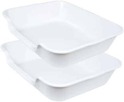 Extra Large Low Entry ABS Cat Litter Box, 2 Pack by Ying+Tutu
