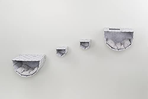 Trixie Frehi Wall Mount Cat Condo Set, 2 Condos and 2 Steps, Light Gray - Image 5