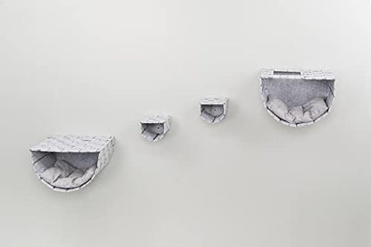Trixie Frehi Wall Mount Cat Condo Set, 2 Condos and 2 Steps, Light Gray - Image 5